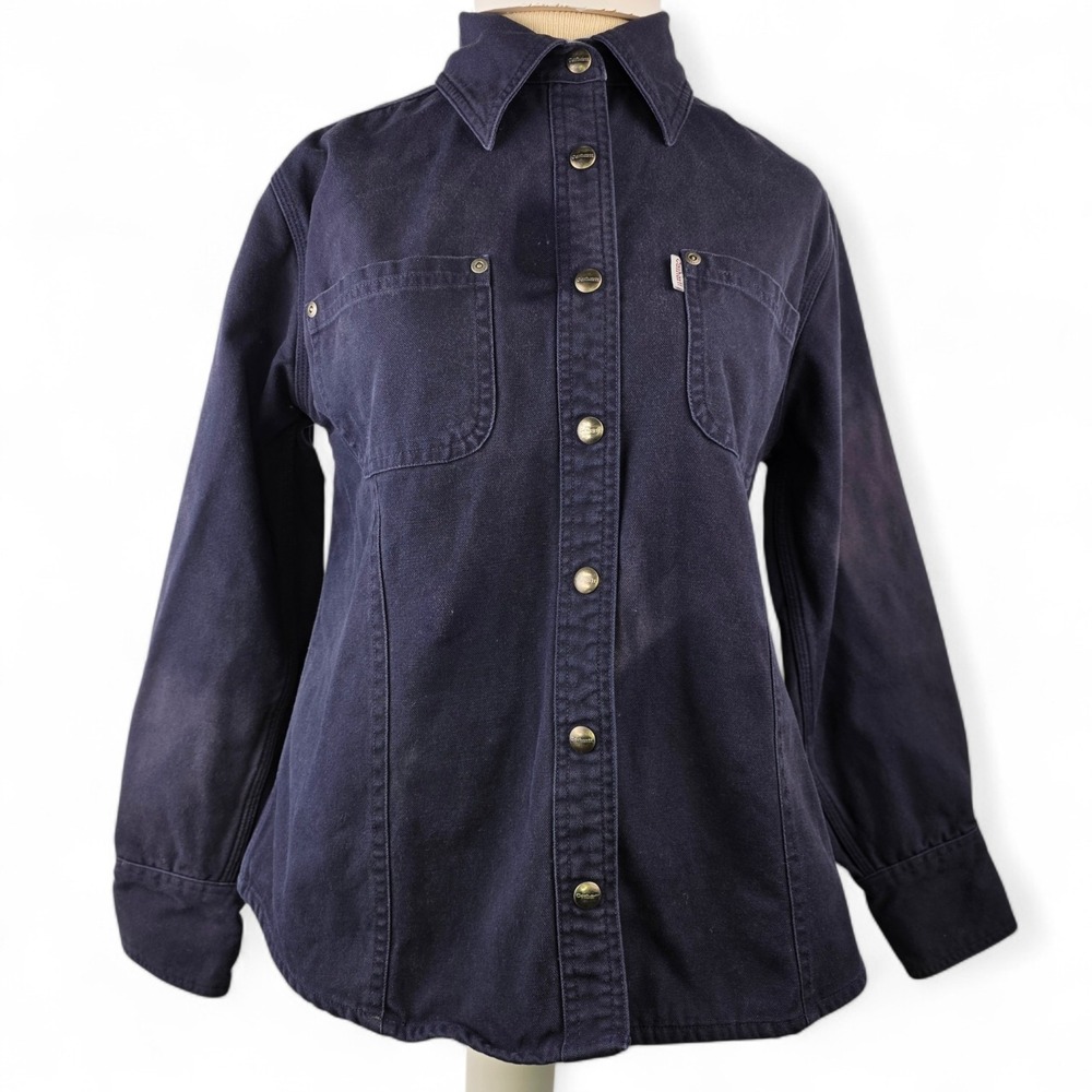 Carhartt Women's Button Up Work Jacket Medium RN14806 0308 Workwear Denim *Read*